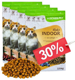 Lecker.Pet Balu's Indoor Geflügel Katzen Trockenfutter Adult Getreidefrei 10 kg - 10 kg – Bild 1 von 8