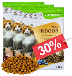 Lecker.Pet Balu's Indoor Geflügel Katzen Trockenfutter Adult Getreidefrei 7,5 kg - 7,5 kg – Bild 1 von 8