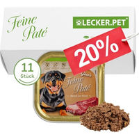 Produktbild von Lecker.Pet Gino's Feine Paté Rind Hundefutter Nassfutter Getreidefrei 11 x 150 g - 11 x 150 g