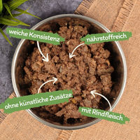 Produktbild von Lecker.Pet Gino's Feine Paté Rind Hundefutter Nassfutter Getreidefrei 22 x 150 g - 22 x 150 g