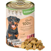 Produktbild von Lecker.Pet Gino's Hundefutter Nassfutter Rind und Schwein 12 x 400 g Getreidefrei und ohne Zuckerzusatz - 12 x 400 g