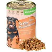 Produktbild von Lecker.Pet Gino's Saftige Fleischmahlzeit Huhn & Kartoffeln Hundefutter Nassfutter 12 x 400 g Getreidefrei - 12 x 400 g