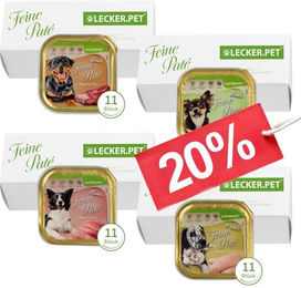 Lecker.Pet Hundefutter Nassfutter Mix Gino's Josie's Luna's & Paula's Feine Paté Getreidefrei 44 x 150 g - 44 x 150 g – Bild 1 von 8