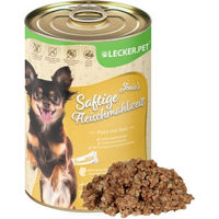 Produktbild von Lecker.Pet Josie's Saftige Fleischmahlzeit Sensitiv Hundefutter Pute und Reis Adult 18 x 400 g - 18 x 400 g