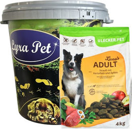 Lecker.Pet Luna's Adult Hundefutter Trockenfutter Strauß mit Kartoffel und Apfel Monoprotein 4 kg - 4 kg – Bild 1 von 9