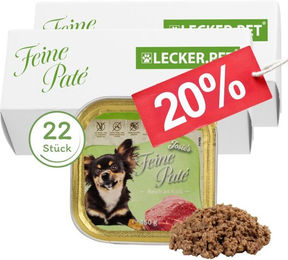Lecker.Pet Lyra Pet Josie's Feine Paté Hundefutter Nassfutter Kalb Getreidefrei 22 x 150 g - 22 x 150 g – Bild 1 von 8