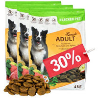 Produktbild von Lecker.Pet Lyra Pet Luna's Adult Hundefutter Trockenfutter Strauß mit Kartoffel und Apfel getreidefrei monoprotein 12 kg - 12 kg