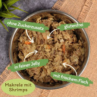 Produktbild von Lecker.Pet Lyra Pet Surf'n'Turf Katzenfutter Nassfutter mit Fisch in Gelee 48 x 85 g Multipack für erwachsene Katzen mit hohem Fleischanteil - 48 x 85 g