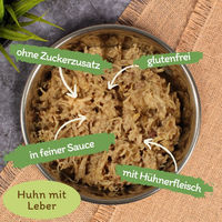 Produktbild von Lecker.Pet Lyra Pet Surf'n'Turf Katzenfutter Nassfutter Stückchen in Sauce Getreidefrei mit hohem Fleischanteil 48 x 85 g Multipack für adulte Katzen - 48 x 85 g
