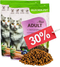 Lecker.Pet Mia's Adult Katzenfutter Trockenfutter Geflügel und Lachs getreidefrei 5 kg - 5 kg – Bild 1 von 10