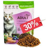 Produktbild von Lecker.Pet Mia's Adult Katzenfutter Trockenfutter Herzhaftes Geflügel Getreidefrei 2,5 kg - 2,5 kg