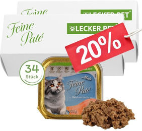 Lecker.Pet Mia's Feine Paté Katzenfutter Lachs Nassfutter Getreidefrei 34 x 100 g - 34 x 100 g – Bild 1 von 7