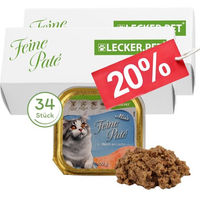 Produktbild von Lecker.Pet Mia's Feine Paté Katzenfutter Lachs Nassfutter Getreidefrei 34 x 100 g - 34 x 100 g