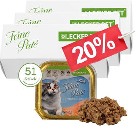 Lecker.Pet Mia's Feine Paté Katzenfutter Nassfutter Lachs Getreidefrei 51 x 100 g - 51 x 100 g – Bild 1 von 7