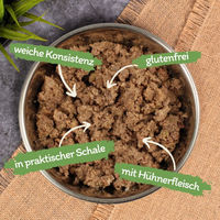 Produktbild von Lecker.Pet Paula's Feine Paté Hundefutter Nassfutter Huhn Getreidefrei 44 x 150 g - 44 x 150 g