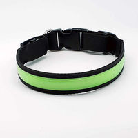 Produktbild von LED Hundehalsband mypfote.com aus Nylon wasserabweisend und wiederaufladbar Grün Größe L 50-60cm