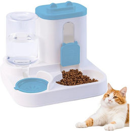 Ledander 2 in 1 Futterautomat und Wasserspender aus Kunststoff für Hunde und Katzen – Bild 1 von 5