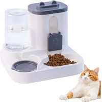 Produktbild von Ledander 2 in 1 Futterautomat und Wasserspender aus Kunststoff für kleine und mittelgroße Hunde und Katzen