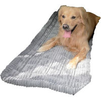 Produktbild von Ledander Autoschondecke für Hunde 2in1 Hundedecke für Rückbank und Kofferraum mit Seitenschutz Grau 62x137cm