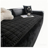 Produktbild von Ledander Autoschondecke für Hunde 2in1 Hundedecke mit Seitenschutz aus Baumwolle Schwarz 62x137cm