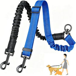 Ledander Doppelleine für zwei Hunde aus Nylon mit 360 Grad drehbarem Mechanismus für kleine mittelgroße und große Hunde – Bild 1 von 5
