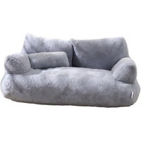 Produktbild von Ledander Haustiersofa Katzenbett und Hundebett mit Memory Foam für kleine Hunde und Katzen in Grau