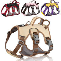 Produktbild von Ledander Hundegeschirr reflektierend und gepolstert beige für erwachsene Hunde