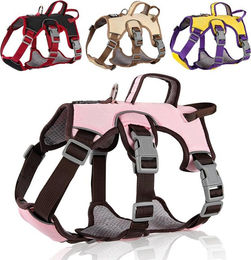 Ledander Hundegeschirr reflektierend und gepolstert Rosa – Bild 1 von 4