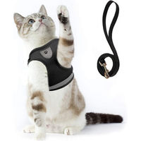 Produktbild von Ledander Hundegeschirr und Katzengeschirr mit Leine aus atmungsaktivem Mesh, reflektierend und verstellbar, No Pull Design