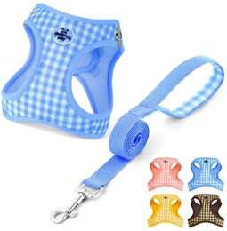 Ledander Hundegeschirr und Leine Set Blau mit atmungsaktivem Mesh und reflektierendem Sicherheitsgeschirr für erwachsene Hunde – Bild 1 von 3