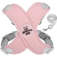 Produktbild von Ledander Hundegeschirr und Leinen-Set Rosa Y-Geschirr aus Polyester für kleine Hunde und Welpen