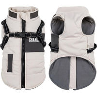 Produktbild von Ledander Hundejacke für Welpen Winterjacke wasserdicht und reflektierend in Beige Größe S