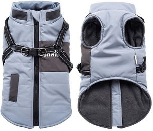Produktbild von Ledander Hundejacke Winterjacke für Welpen wasserdicht und reflektierend mit Hundegeschirr