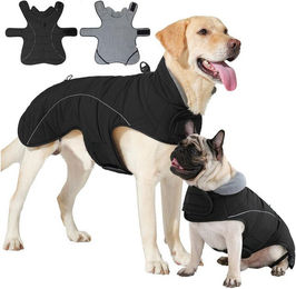 Ledander Hundejacke Wintermantel für Hunde wasserdicht mit Fleece und Reflektoren – Bild 1 von 4