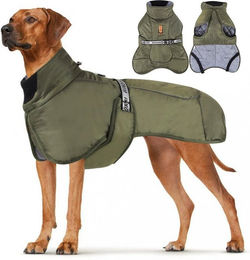 Ledander Hundejacke Wintermantel für Hunde wasserdicht und winddicht aus Polyester in Grün – Bild 1 von 5