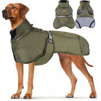 Produktbild von Ledander Hundejacke Wintermantel für Hunde wasserdicht und winddicht aus Polyester in Grün