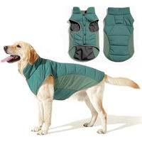 Produktbild von Ledander Hundemantel Winterjacke für Hunde wasserdicht und winddicht mit Fleece-Futter in Grün