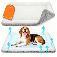 Produktbild von Ledander Hundematte und Katzenbett Grau aus Plüsch wendbares Thermo-Design für Hunde und Katzen