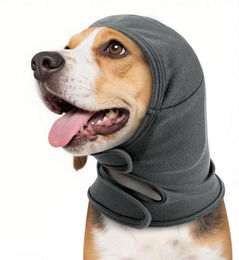Ledander Hundepullover mit Kapuze und Ohrenschutz für erwachsene Hunde in Grau – Bild 1 von 5