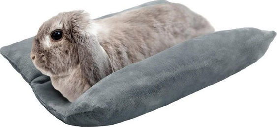 Ledander Kaninchenbett Plüschmatte Grau als weiches Nistmaterial für Kleintiere und Kaninchenkäfig – Bild 1 von 5