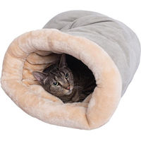 Produktbild von Ledander Katzenbett Schlafsack für Katzen aus Plüsch Grau
