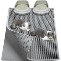 Produktbild von Ledander Katzenecktoilette EVA Katzenstreumatte mit doppeltem Waben-Design in Grau