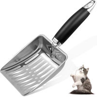 Produktbild von Ledander Katzenstreu-Schaufel aus Edelstahl in Silber für Katzen