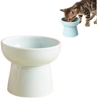 Produktbild von Ledander Keramik-Futternapf für Hunde und Katzen in Blau, 10 cm Höhe