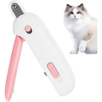 Produktbild von Ledander Krallenschere für Katzen mit verstellbarem Schneideloch und integrierter Nagelfeile aus Kunststoff