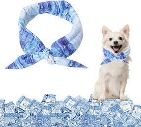 Ledander Kühlhalsband für Hunde aus Polyester in Blau – Bild 1 von 2