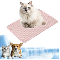 Produktbild von Ledander Kühlmatte für Hunde und Katzen Waschbares Sommer-Kühlkissen Rosa Größe M