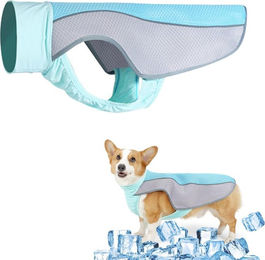 Ledander Kühlweste für Hunde Blau zur Abkühlung im Sommer für alle Altersstufen – Bild 1 von 2