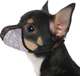 Ledander Maulkorb für Hunde aus weichem Air-Mesh Stoff verstellbar bunt – Bild 1 von 4