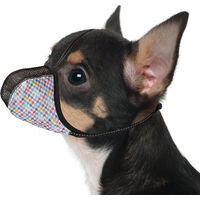 Produktbild von Ledander Maulkorb für Hunde aus weichem Air-Mesh Stoff verstellbar bunt